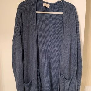 Powder blue chunky knit cardigan